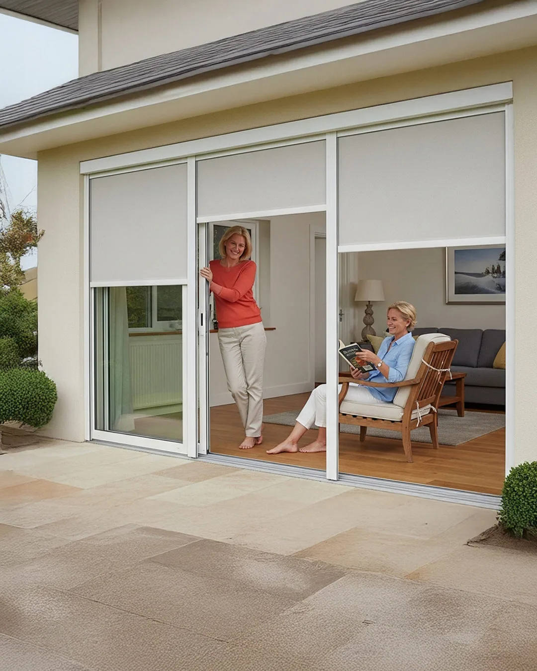 Modern dış mekânda pergola tente uygulaması, proje görünümü 13